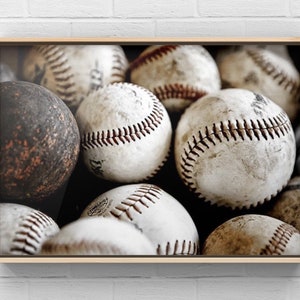 Vintage Baseball Print, Baseball pile-Baseball wall art-Baseball Gifts-Vintage Spirts decor image 7