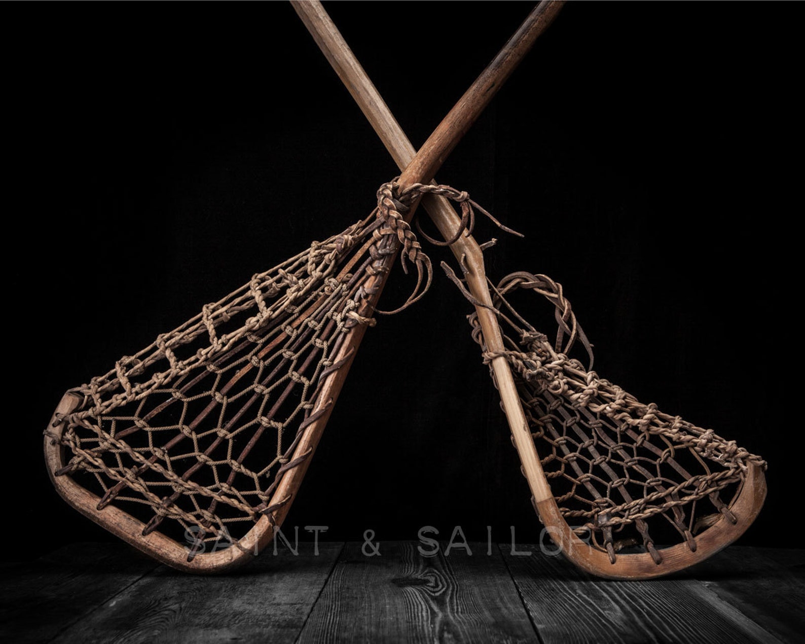 Vintage Lacrosse Sticks Upside Down Clasic Black Photo Print Etsy
