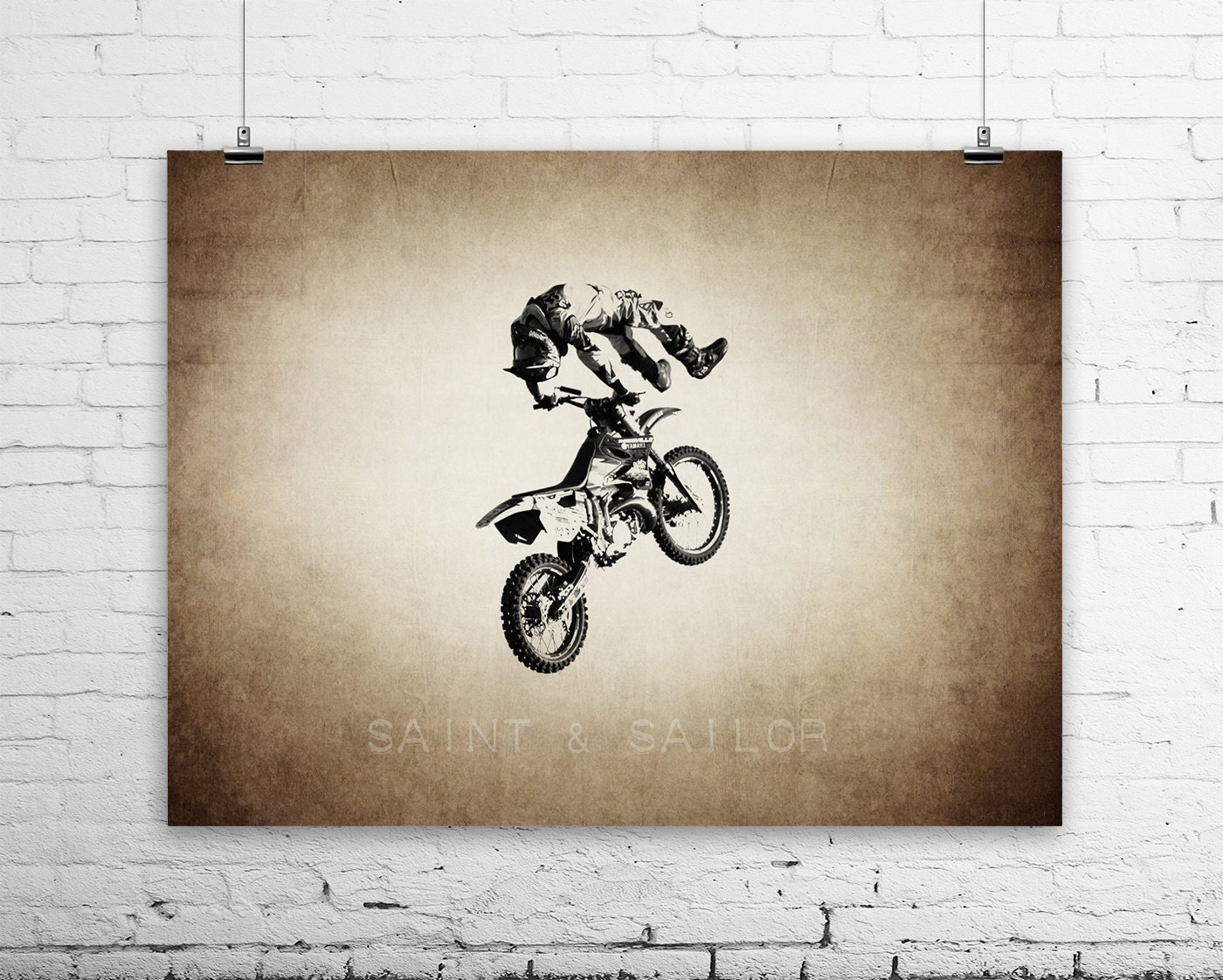 Canvas Print free style motocross 