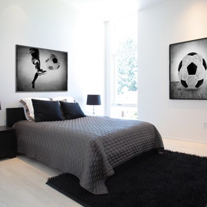 Soccer Wall art, Soccer Ball Kick  Print or canvas, Vintage Soccer decor, Soccer Room