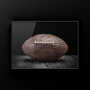 Vintage Football On Black on Black Photo Print , Decorating Ideas, Wall Decor, Wall Art,  Kids Room, Nursery Ideas, Gift Ideas,