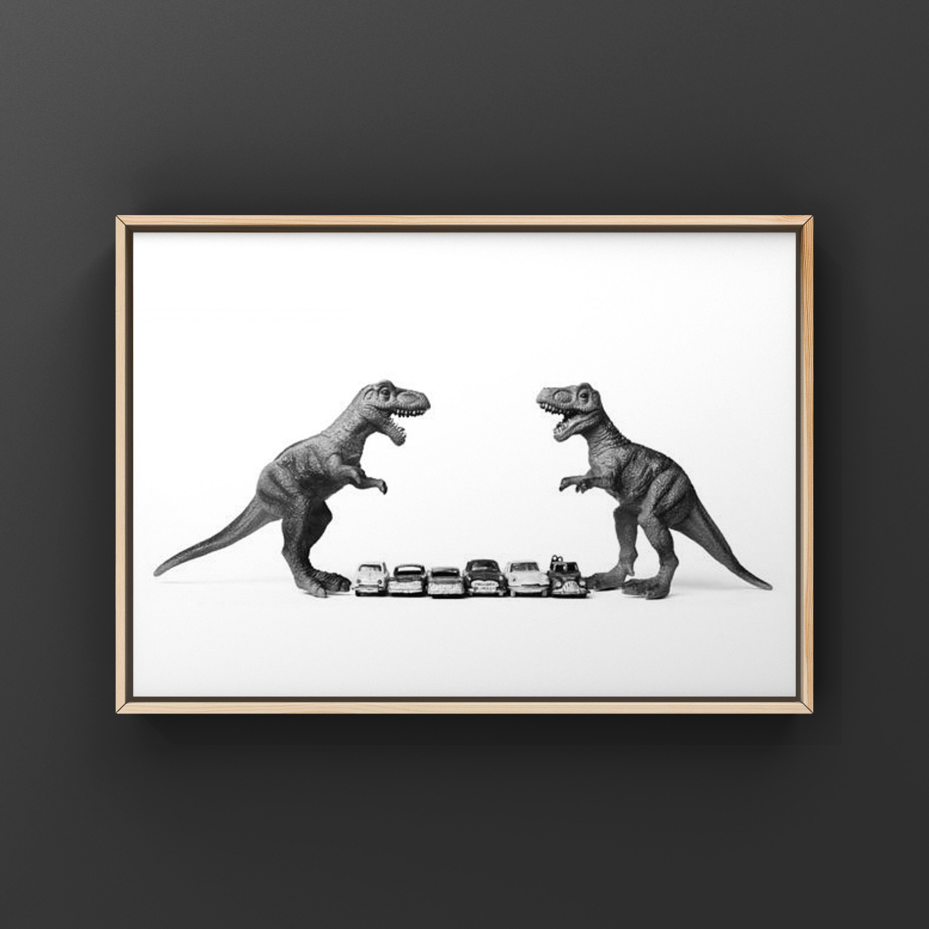 Tyrannosaurus Car Chomp, Dinosaur, Photo Print, Boys Room Decor
