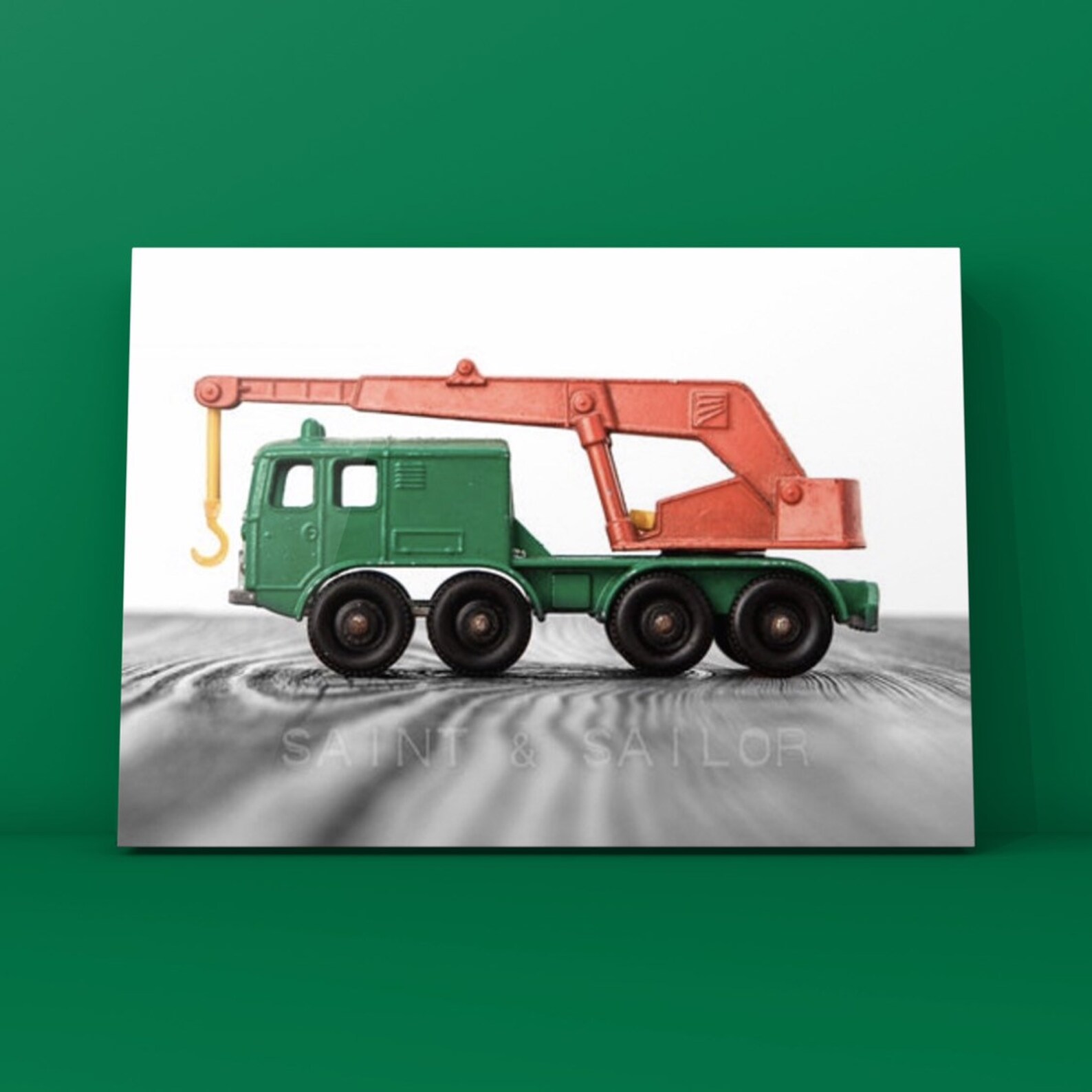 Boys Truck Wall Art Transportation Decor Vintage Green and Etsy