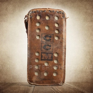 Vintage Hockey Leather Goalie Blocker  Photo Photo art Print, Boys Room decor, Boys Nursery Ideas, Sports art, Sport Prints, Man Cav