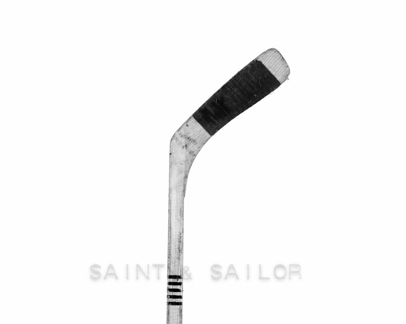 Black and White Hockey Stick Photo Photographic art Print, Boys Room decor, Boys Nursery Ideas, Sports art, Sport Prints, Man Cav image 3