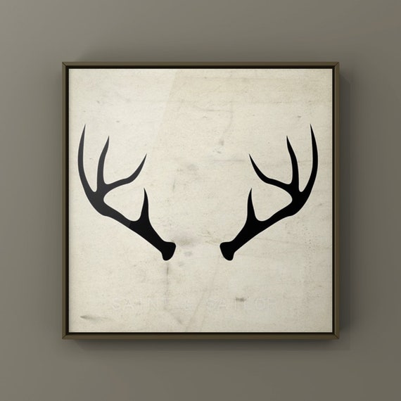 Antlers Black Decorating Ideas Wall Decor Wall Art Kids Etsy