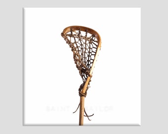 Vintage Lacrosse Stick Photo Print, Boys Room Decor