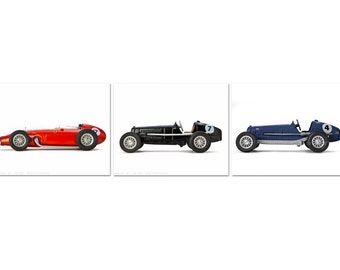 Vintage Toy Race Cars, Set of  Three Photo  Prints, Boys Room decor, Vintage car prints Race Car, Nursery Decor Game Room Racing