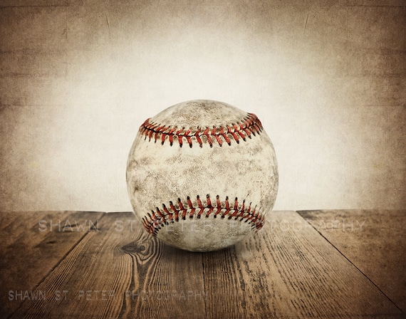 Vintage Single Baseball Photo Print decorating Ideas Wall Decor Wall Art Kids Room Nursery Ideas Gift Ideas Etsy