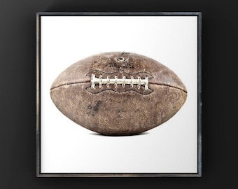 Vintage Football Photo Print, Sports Decor, Man Cave Art