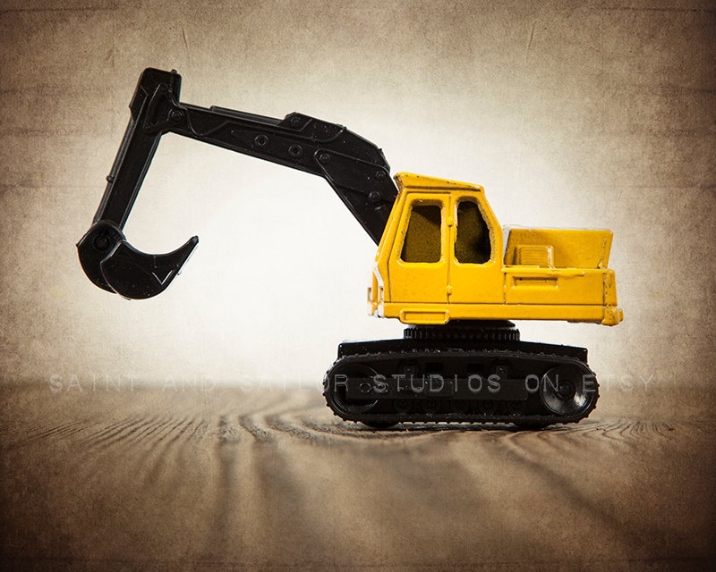 Vintage Toy Excavator - Etsy