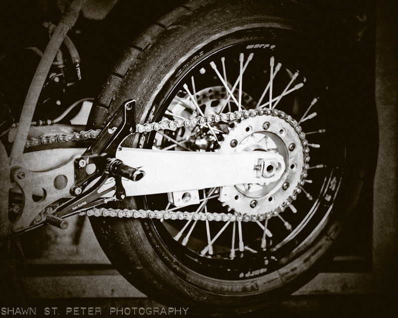 Set of 3 Vintage Motorcycle Parts Closeup Black and White Fine Etsy