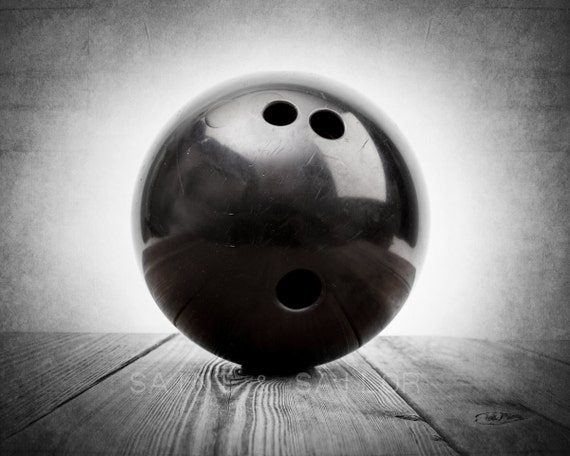 Vintage Bowling Ball On Barnwood Photo Print Decorating Etsy