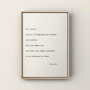 Lámina artística con cita de Epicteto: filosofía estoica, dicho inspirador imagen 6
