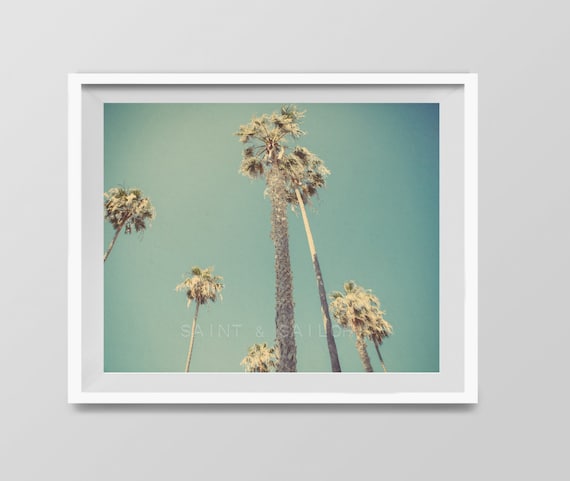 La Jolla Palm Tree Print, Retro Surf Decor