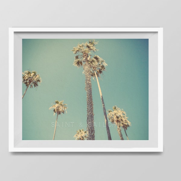 La Jolla Palm Tree Print, Retro Surf Decor