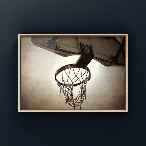 Vintage Basketball on Barnwood Photo Print Decorating Ideas Etsy
