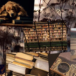 Collection de cartes postales Bibliothèque LIVRES. Choisissez votre photo d'art préférée pour les fans de Postcrossing