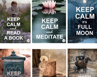 KEEP CALM and... Postcards for Postcrossing. Chose your favorite.  Use Snail mail. Relax. Enjoy the moment. Enjoy the autumn. Meditate. etc