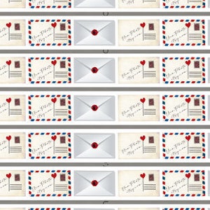 Set di 10 - Happy MAIL - Adesivi per cartoline per i fan di Postcrossing. Decorazione per cartoline per la parte centrale o il bordo