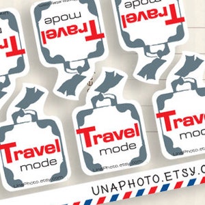 Lot de 8 autocollants de courrier prioritaire en mode voyage pour les fans de Postcrossing, les planificateurs, les autocollants de réservation de ferraille. Sticker résistant aux intempéries pour ordinateur portable