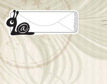 Stickers set of 10 SNAIL mail Postcard ID for Postcrossing fans.