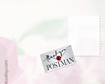 Conjunto de pegatinas de correo de agradecimiento POSTMAN para fans de Postcrossing, planificadores, actividades infantiles o pegatinas de reserva de chatarra. Correo postal y sobre