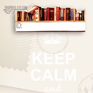 Postkarten Aufkleber 10er Set - Row of Books, Postkarten Aufkleber für Postcrossing. Post Etikett.