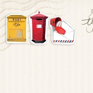 12er Set Post BOX Sticker - Postkarten-Aufkleber für Postcrossing-Fans. Stick Post Set