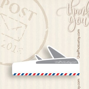 Set di 10 - POSTA AEREA - Adesivi identificativi per cartoline per i fan di Postcrossing