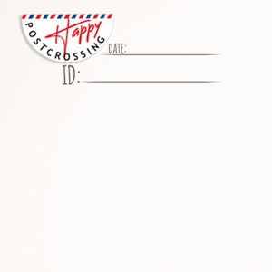 Lot de 7 stickers pour cartes postales HAPPY Postcrossing pour les fans de Postcrossing