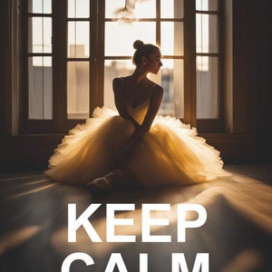 KEEP CALM i tańcz wiecznie. Pocztówki baletnic dla fanów Postcrossingu. Fine Art cyfrowe zdjęcie