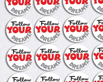 Dreams Quotes Stickers: Follow Your Dreams, Planner Stickers (Set of 10)