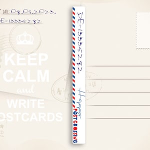 Ensemble de 10 - Autocollants Happy Postcrossing et Postcard ID pour les fans de Postcrossing. Décor de carte postale pour la partie médiane ou le bord