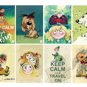 Aquarelle et dessin Collection de cartes postales. Choisissez votre modèle préféré pour les amateurs de Postcrossing - Dessin aquarelle d'art
