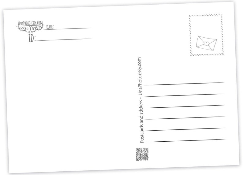 Postcard Back Stickers for Postcrossers: Make Your Photo to Postcard - Etsy