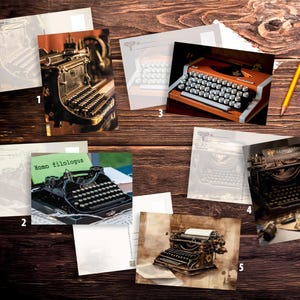 Postales de máquinas de escribir para Postcrossing - Fotografía artística - Cartas del viejo mundo