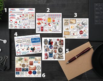 Postcrossing Stickers: Mini Decorative Stickers for Postcards