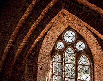 Postcards. Gothic Church window for Postcrossing fans