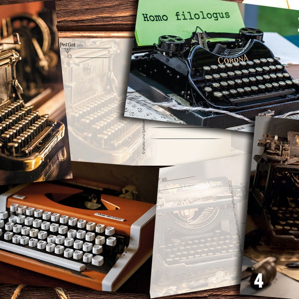 Typewriters Postcards for Postcrossing - Fine Art Photography - old world letters