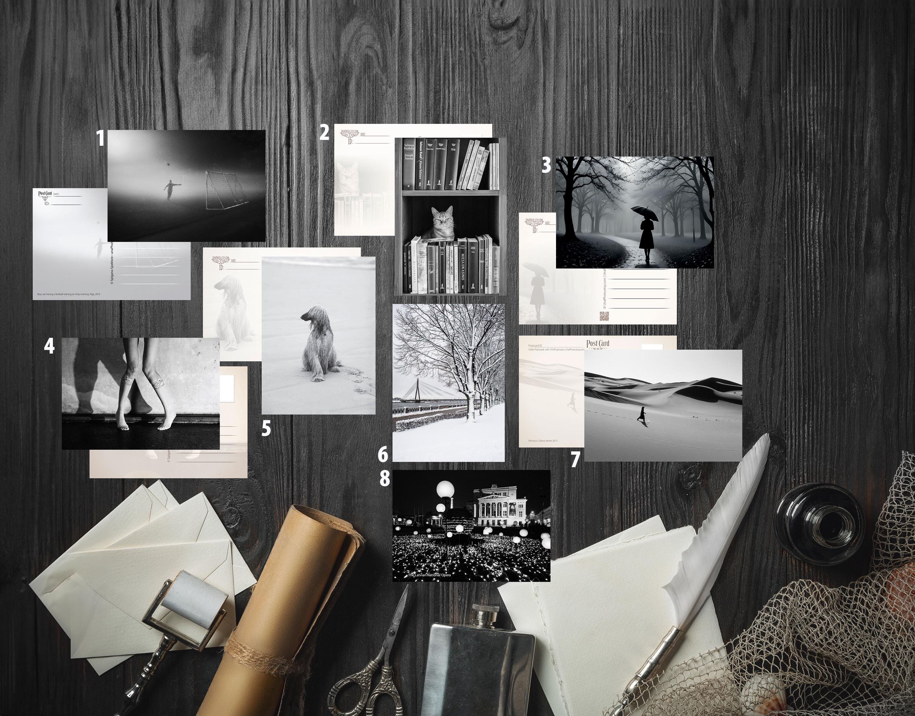 Cartão postal BW para amantes de Postcrossing - Fotografia de Belas Artes ou Impressão em Tela