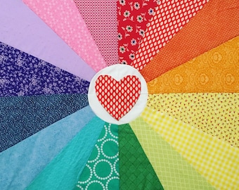 Rainbow quilt pattern