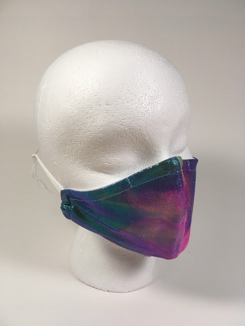 Sparkle tie dye face mask image 0