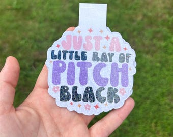 Pitch black Magnetic Bookmark