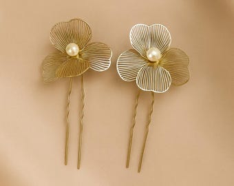 Gold Pearl Wedding Hair Comb – Elegant Handmade Bridal Accessories Set for Bride & Bridesmaids