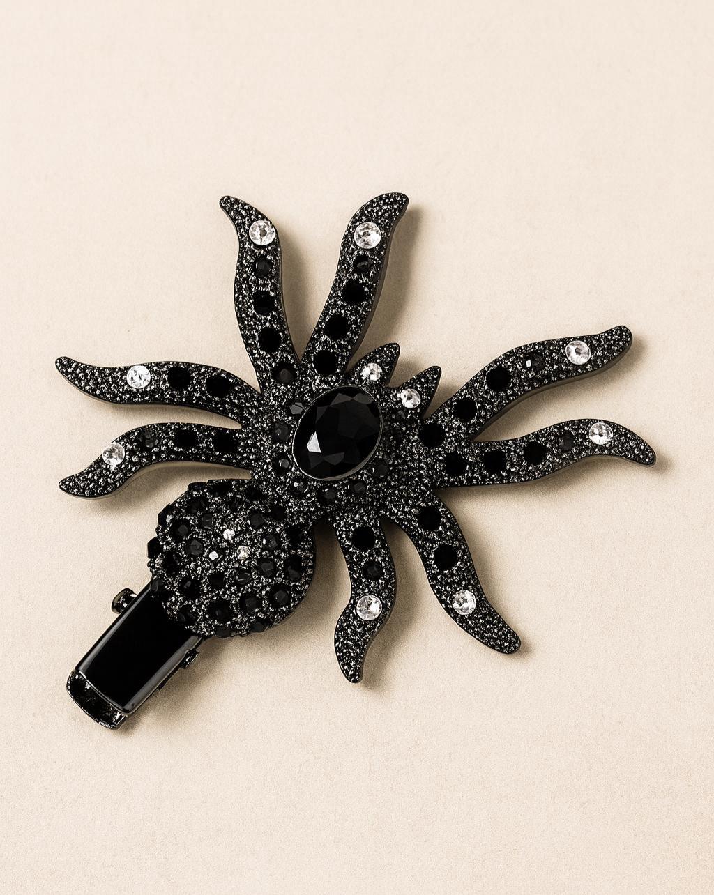 Halloween Hair Clips Spider & Bat Barrettes – Rhinestone  display picture 1