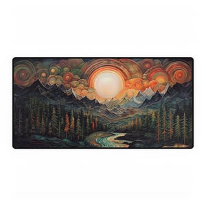 Sunrise Landscape Desk Mat - Keyboard Mat, Desk Pad, Mouse Pad, Office Decor, Home Office Accessories