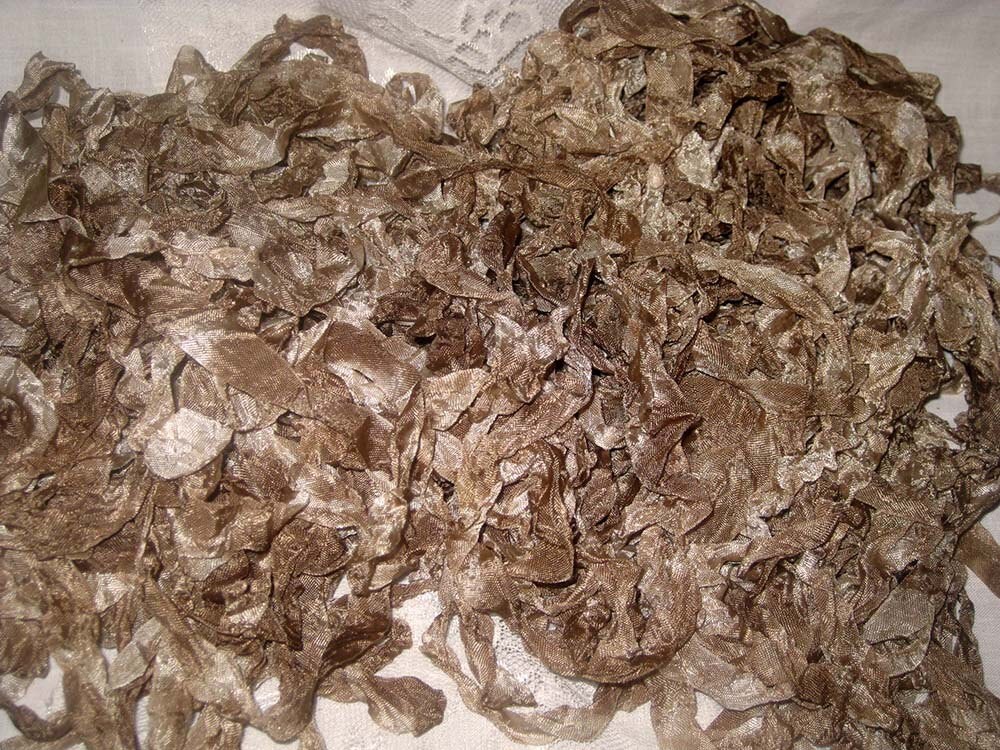 Walnut Stain Hand Dyed Seam Binding and Hand Crinkled Ooh La Etsy