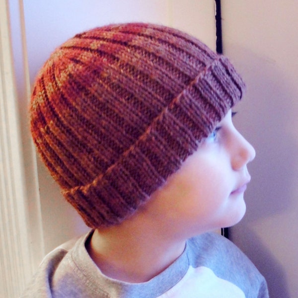 KNITTING PATTERN: Easy Sailor/Watchman's Hat Pattern for men, women, children | Rolled-brim beanie | Perfect for beginners | "Killick Cap"