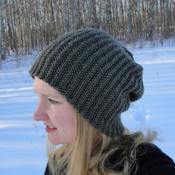 Knit HAT PATTERN brock Beanie Toque Slouch | Etsy